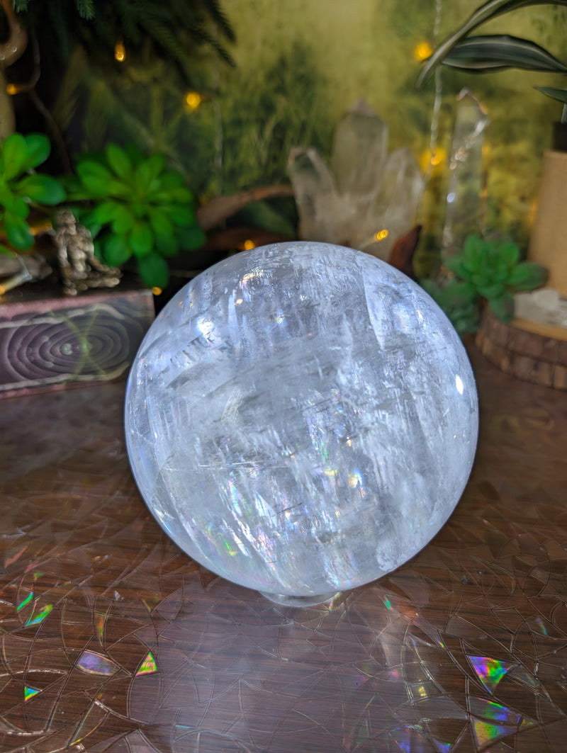 XXL Optical Calcite Sphere FULL of RAINBOWS