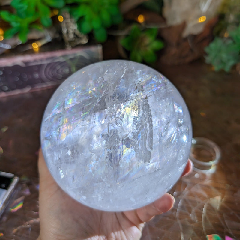 XL Optical Calcite Sphere FULL of RAINBOWS