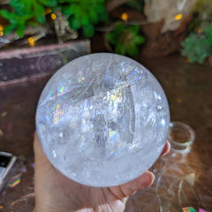 XL Optical Calcite Sphere FULL of RAINBOWS