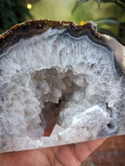 Quartz Druzy Geode with Agate Banding