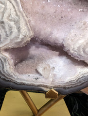 Pink Amethyst, Quartz & Agate Geode from Brazil