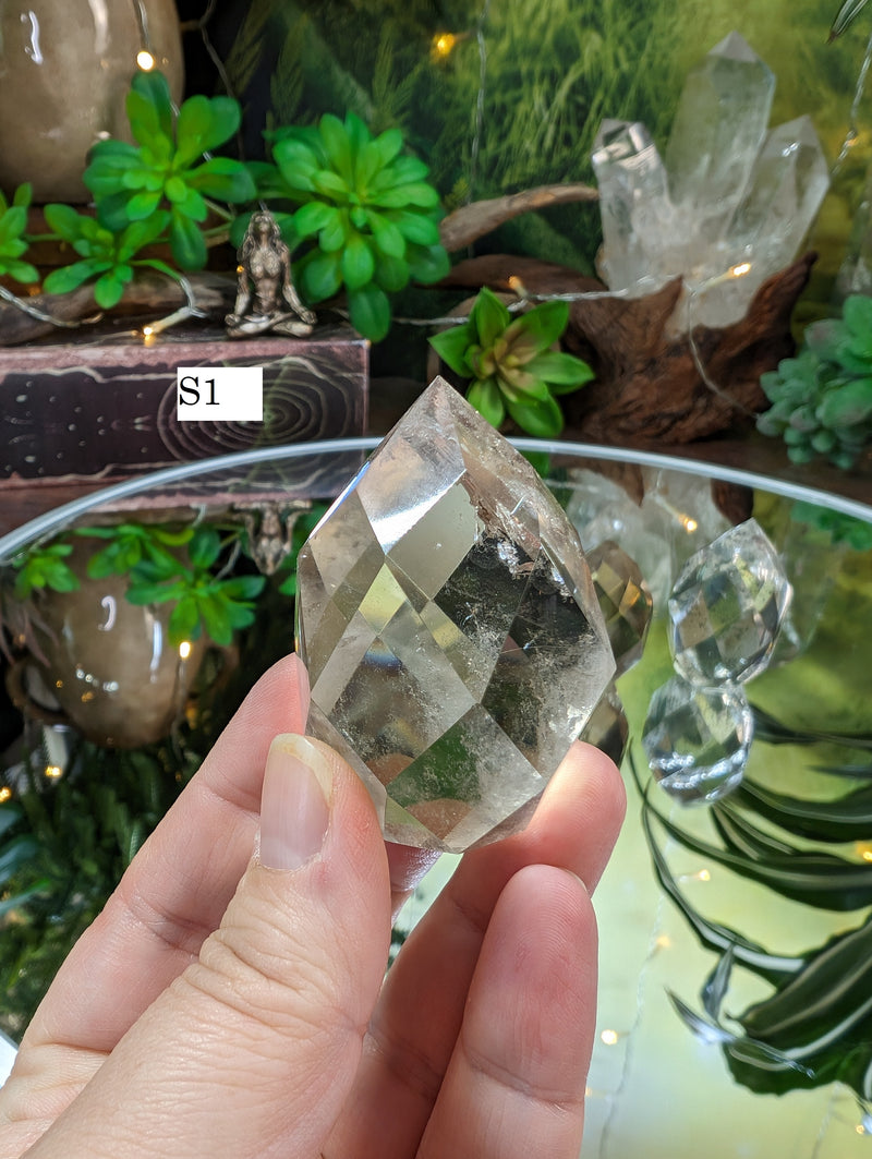 High Grade Faceted Quartz Egg  (you choose)