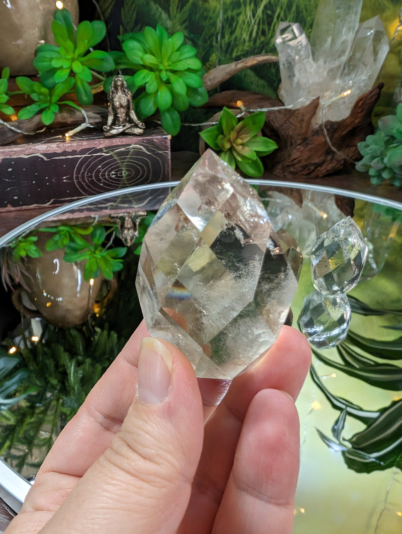 High Grade Faceted Quartz Egg  (you choose)