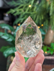 High Grade Faceted Light Smoky Quartz Egg