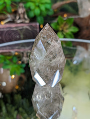 Faceted Light Smoky Quartz Egg