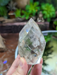 High Grade Faceted Clear Quartz Egg