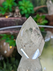 Faceted Clear Quartz Egg