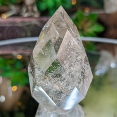 Faceted Clear Quartz Egg