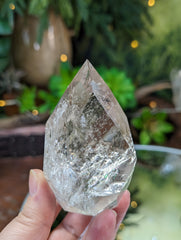 Faceted Clear Quartz Egg