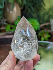 Faceted Clear Quartz Egg