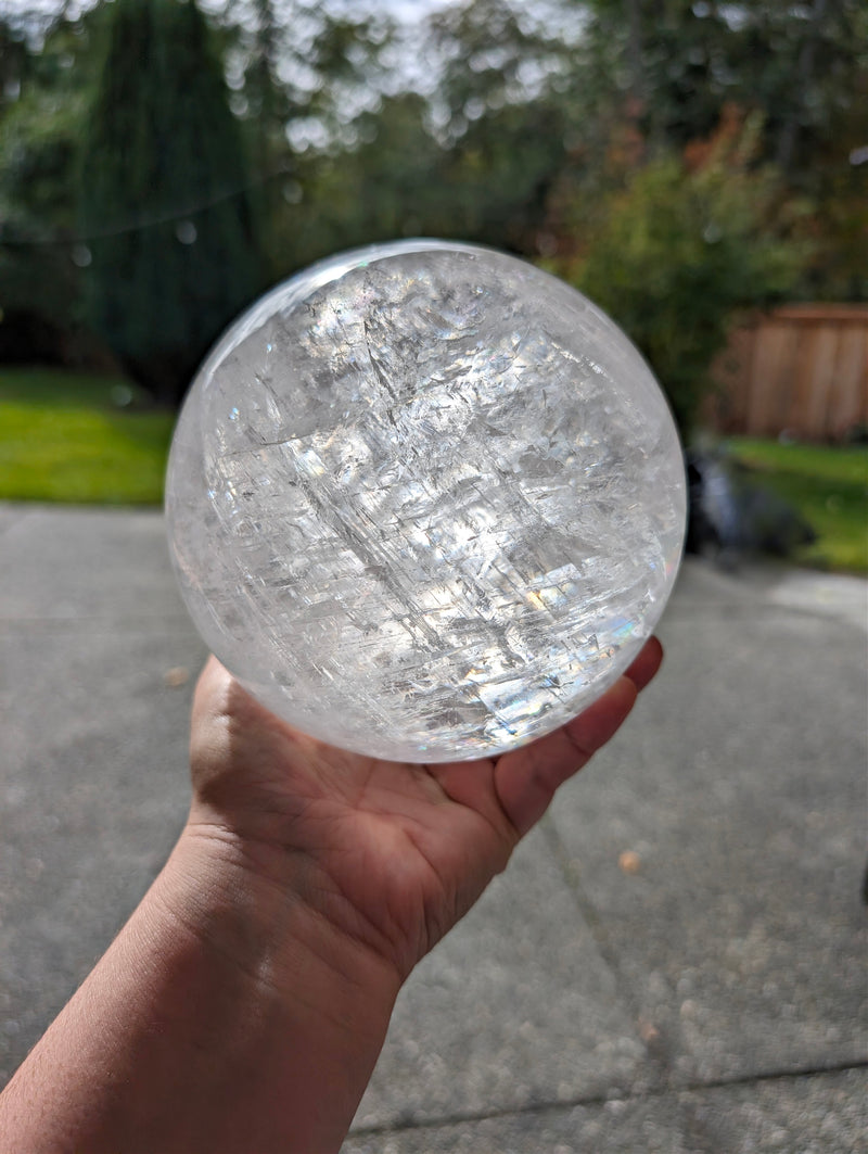 XXL Optical Calcite Sphere FULL of RAINBOWS