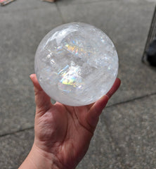 XL Optical Calcite Sphere FULL of RAINBOWS