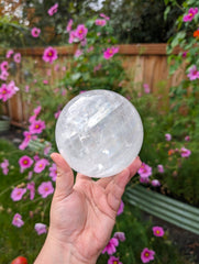 XL Optical Calcite Sphere FULL of RAINBOWS