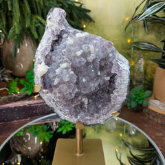 Stunning XXL Amethyst Druzy with Calcite