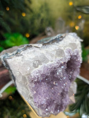 Pseudomorph Amethyst Over Quartz Specimen