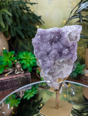 Pseudomorph Amethyst Over Quartz Specimen