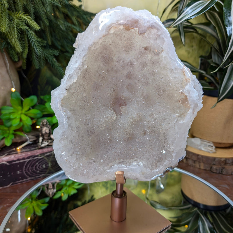 SPARKLY - Amethyst Flower Geode with Quartz