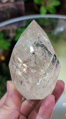 Faceted Clear Quartz Egg