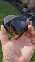 Smoky Quartz Faceted Heart