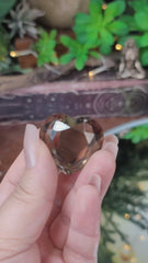 Gem Grade Smoky Quartz Faceted Heart