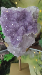 Pseudomorph Amethyst Over Quartz Specimen