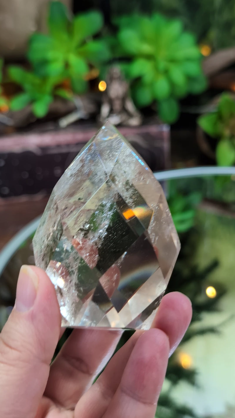 High Grade Faceted Light Smoky Quartz Egg