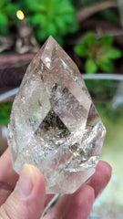 Faceted Clear Quartz Egg