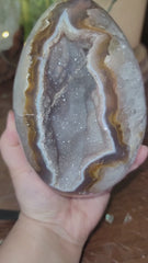 Agate & Quartz Druzy Geode Egg