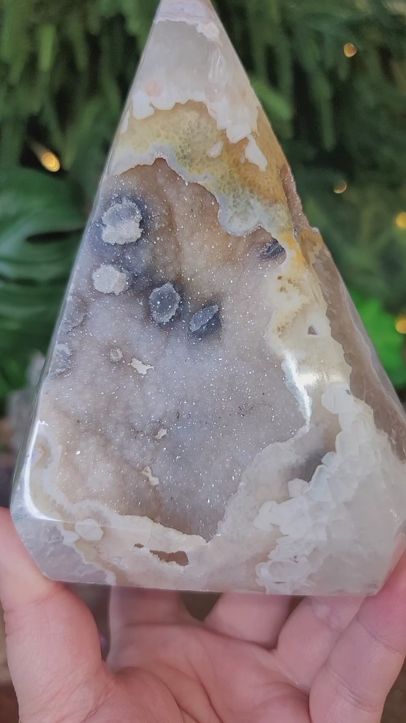 Agate Druzy & Quartz Geode