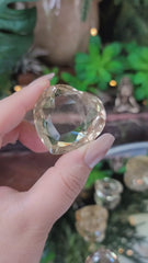 Gem Grade Champagne Citrine Faceted Heart