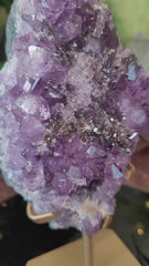 Beautiful Amethyst with Crystalized Hematite & Quartz Points Center