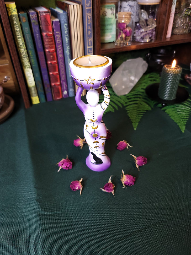 Moon Goddess T-Light Candle Holder