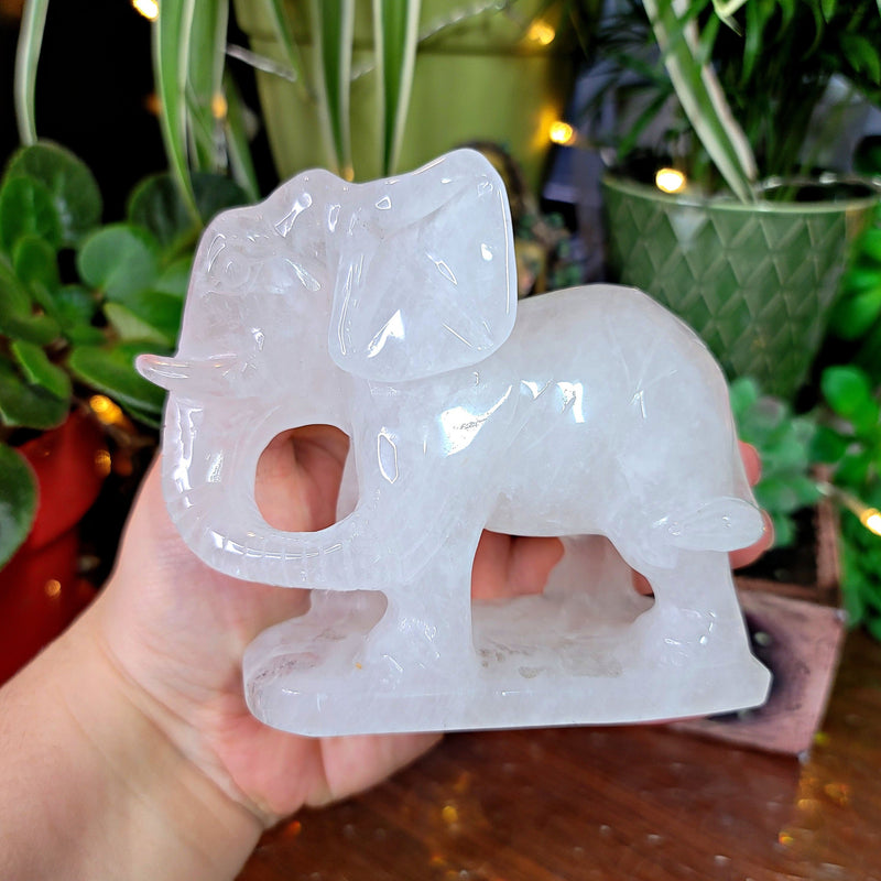 Clear Quartz Crystal Elephant