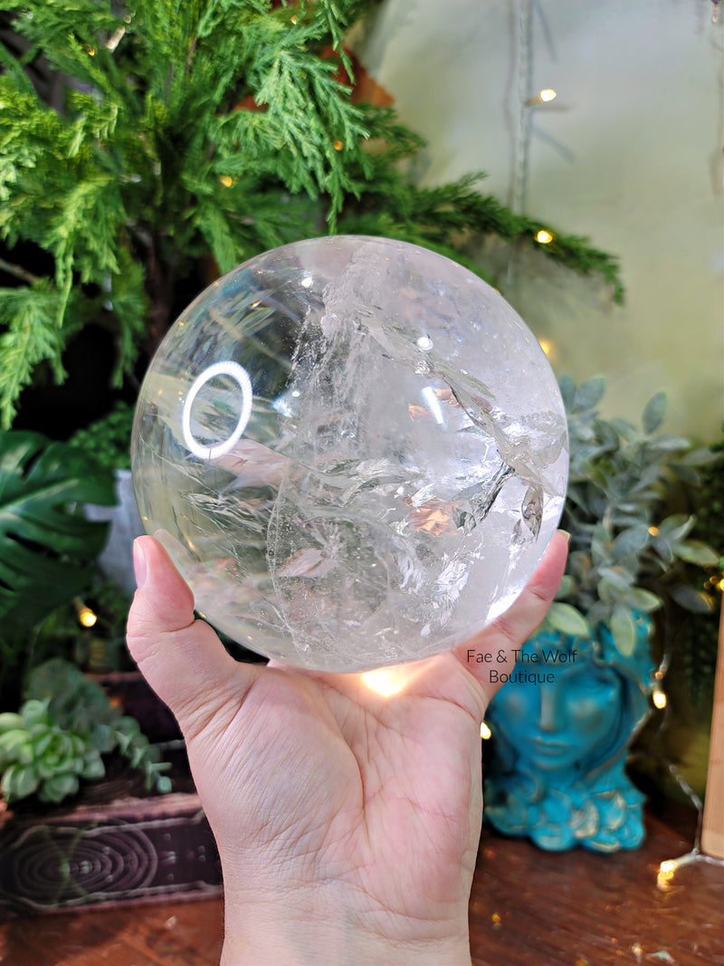 BEAUTIFUL High Grade XL Clear Quartz Sphere