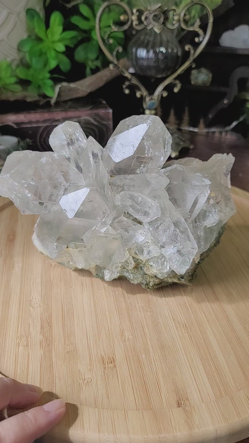 Stunning Himalayan Quartz Flower Cluster with Chlorite & Anatase Inclusions